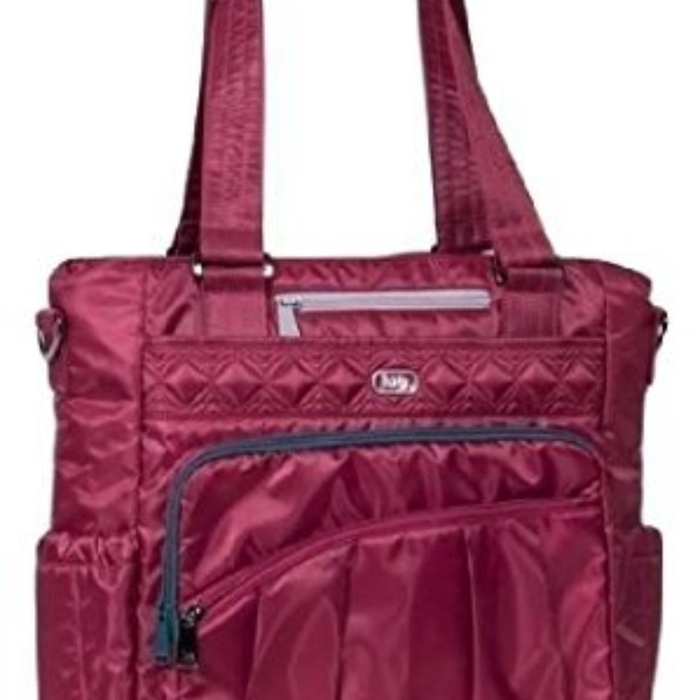 Lug Ace Tote - Cranberry with Gray Accent